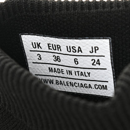 Balenciaga Neoprene Knit Womens Speed Sneakers 36 Black White 6 of 7