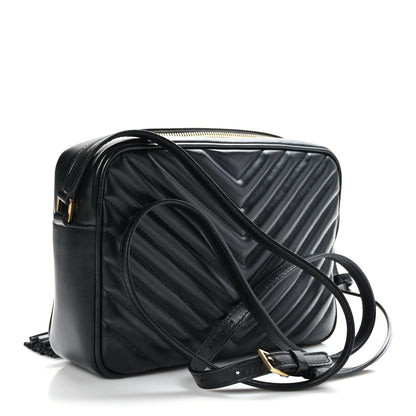 Saint Laurent Calfskin Matelasse Monogram Lou Camera Bag Black 3 of 9