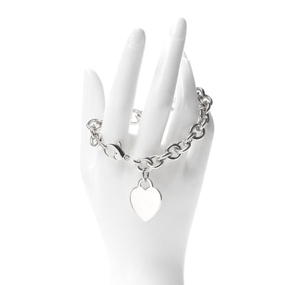 Tiffany Sterling Silver Heart Tag Charm Bracelet 2 of 6