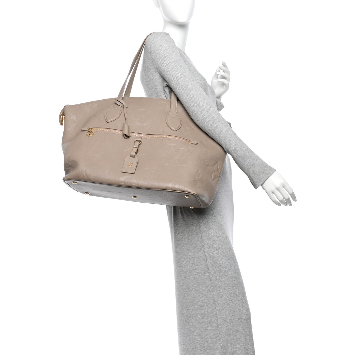 Empreinte Monogram Giant Travel Bag Tourterelle Creme