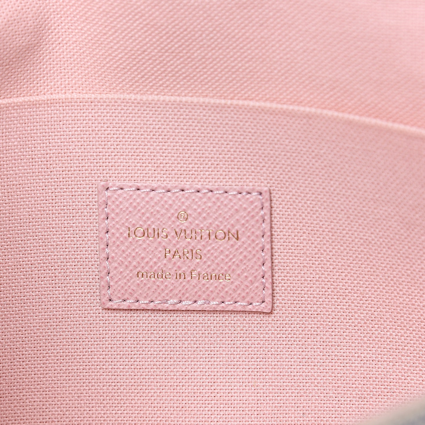 Damier Azur Pochette Felicie Chain Wallet Rose Ballerine