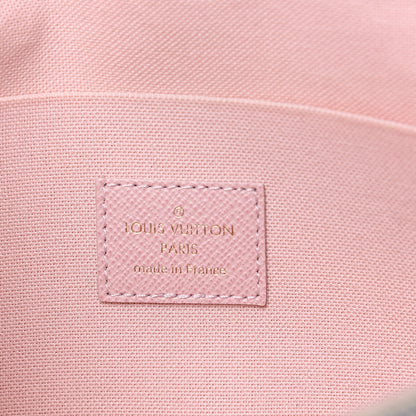 Louis Vuitton Damier Azur Pochette Felicie Chain Wallet Rose Ballerine 6 of 11