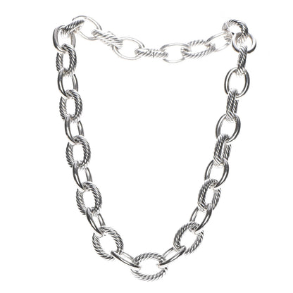 David Yurman Sterling Silver 23mm Extra Large Oval Link Necklace 3 of 6