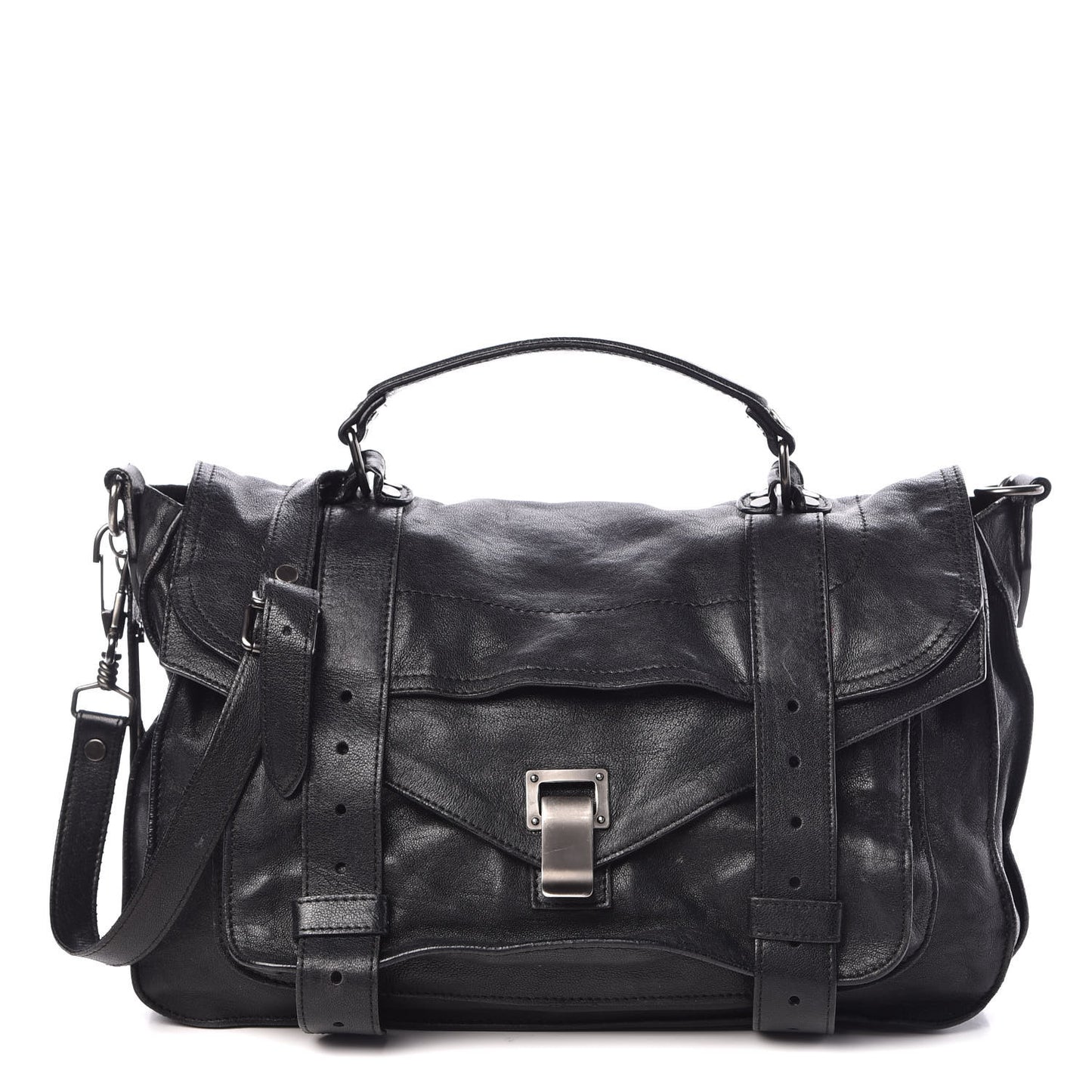 Lambskin Medium PS1 Satchel Black