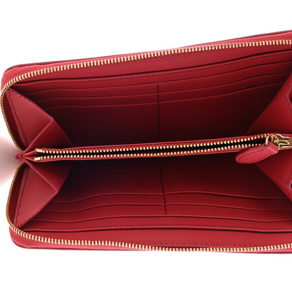 Burberry Haymarket Check Large Ziggy Zip Around Wallet Red 5 of 7