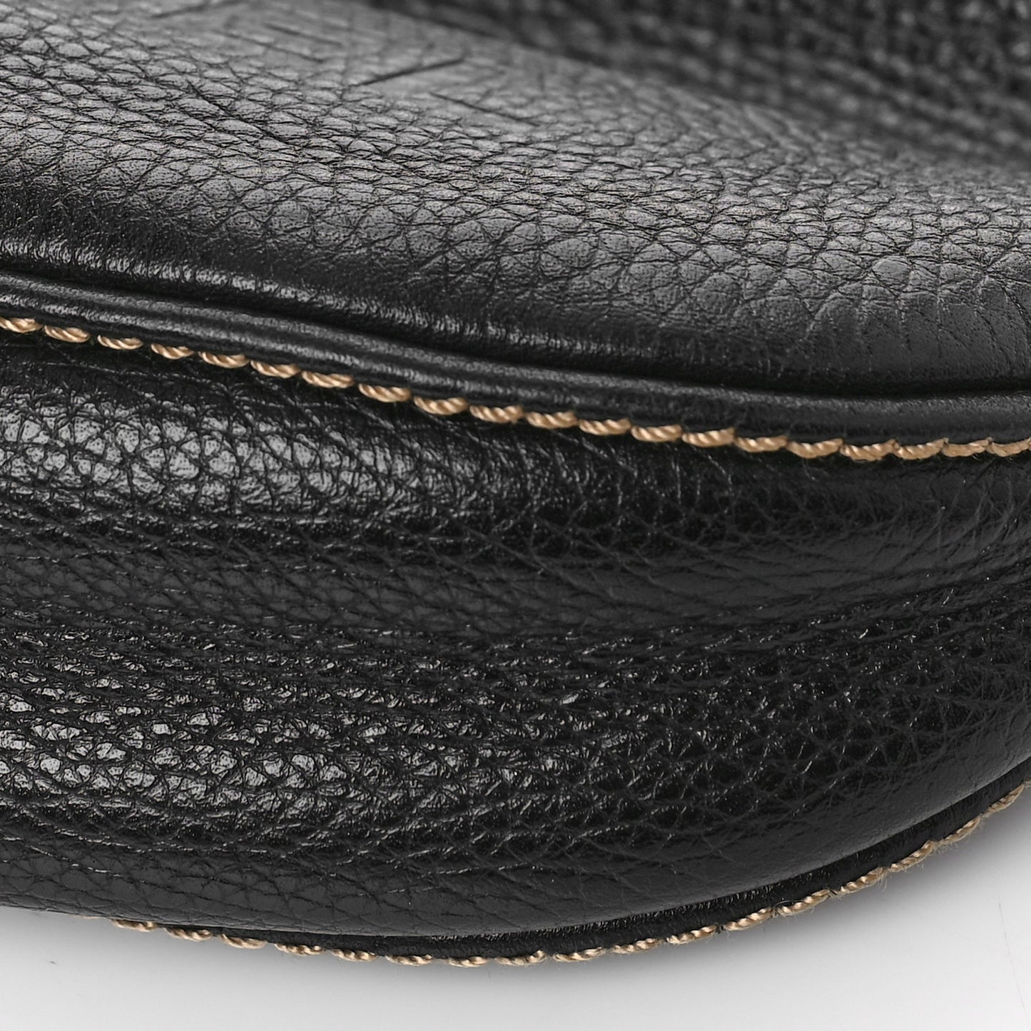 Grained Calfskin Lax Crossbody Bag Black