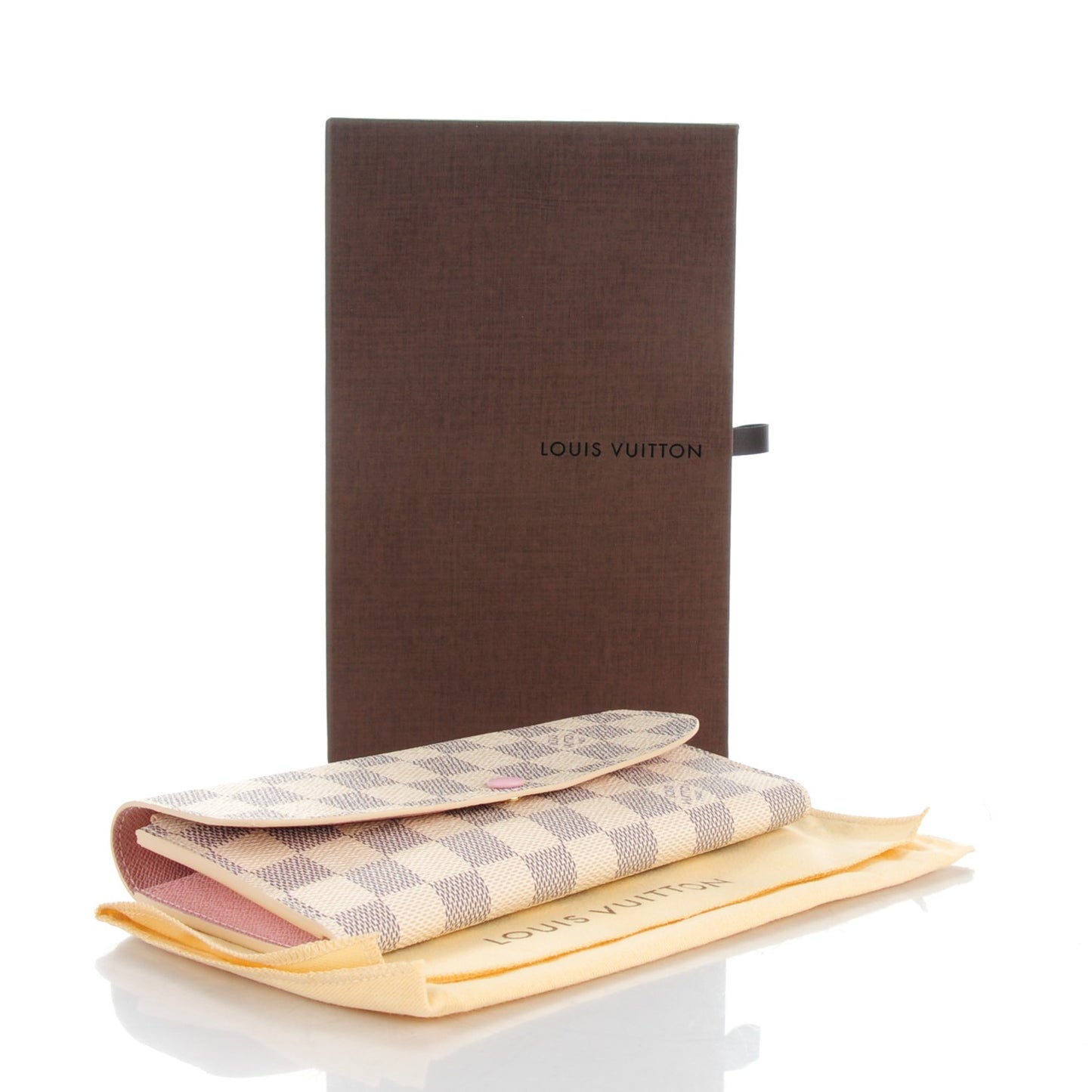 Damier Azur Emilie Wallet Rose Ballerine