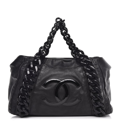 Chanel Calfskin Modern Chain Rhodoid East West Tote Black 1 of 13