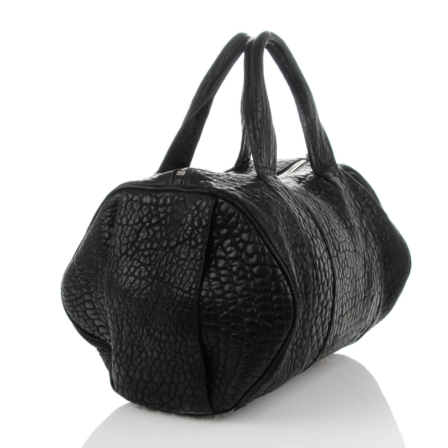 Alexander Wang Pebbled Lambskin Rocco Black Nickel Hardware 3 of 9