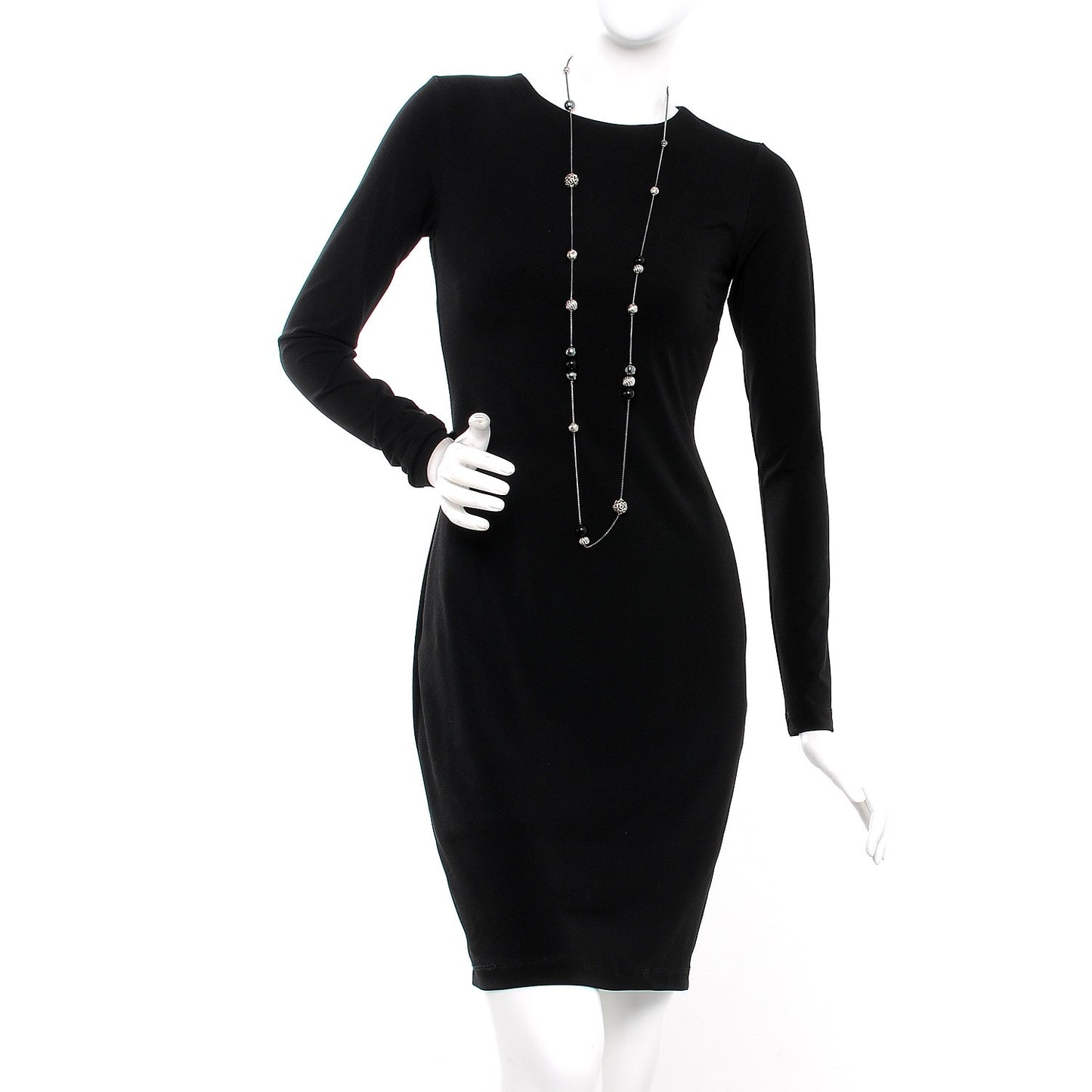 Sterling Silver Black Onyx Hematite Elements Station Necklace