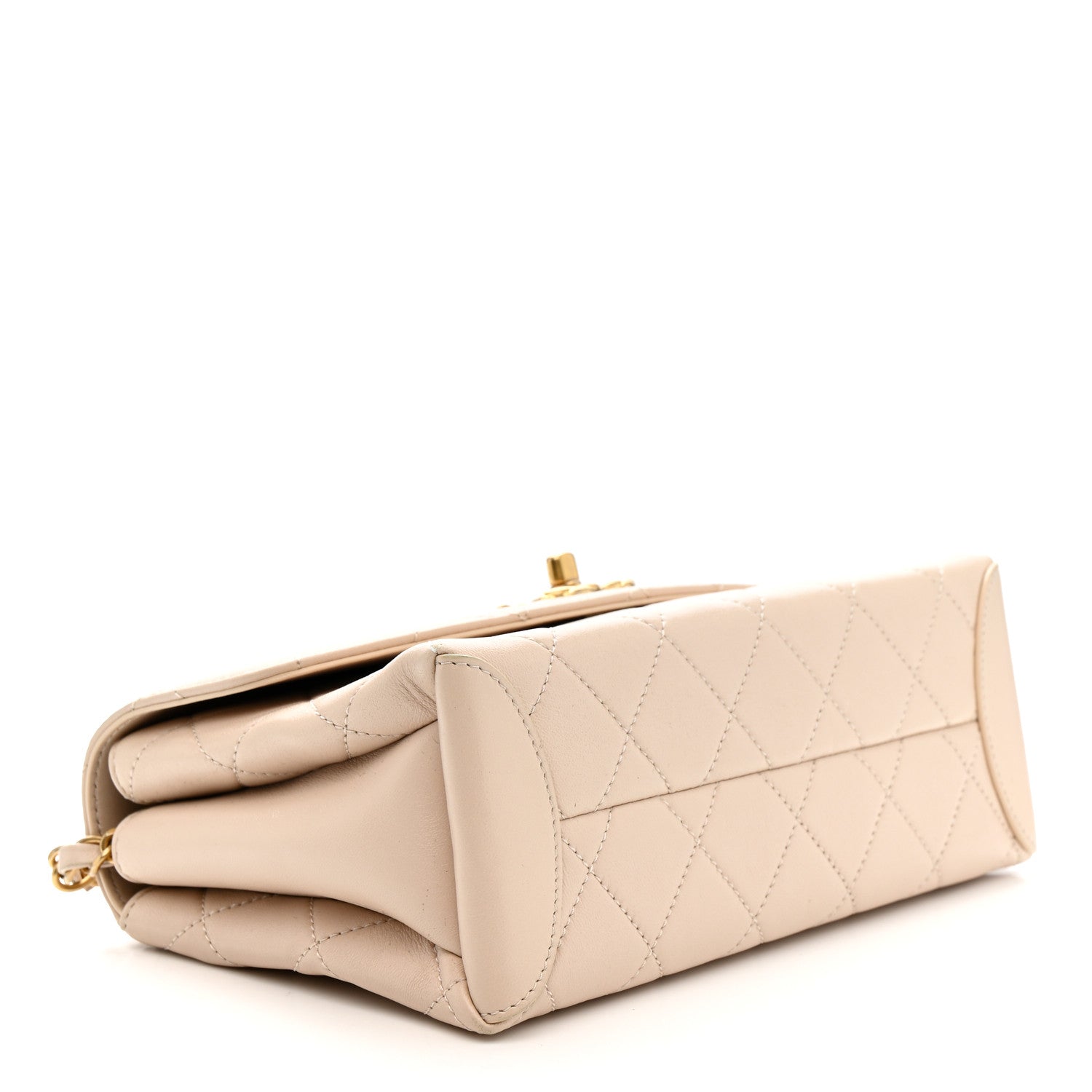 Chanel Lambskin Quilted Trendy Spirit Top Handle Flap Beige 4 of 12