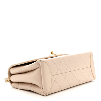 Chanel Lambskin Quilted Trendy Spirit Top Handle Flap Beige 4 of 12