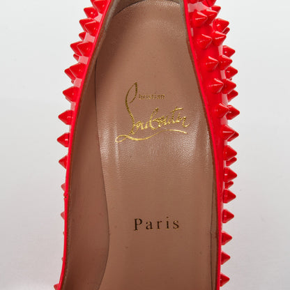 Christian Louboutin Patent Pigalle Spikes 120 Pumps 36 Fluo Rose Paris 7 of 7