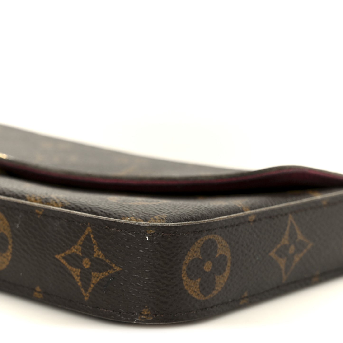 Monogram Pochette Felicie Chain Wallet Fuchsia