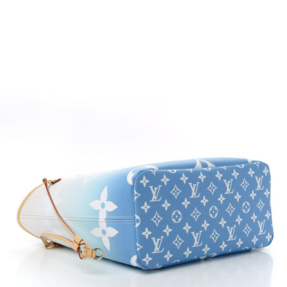 Louis Vuitton Monogram Giant By The Pool Neverfull MM Blue 4 of 9