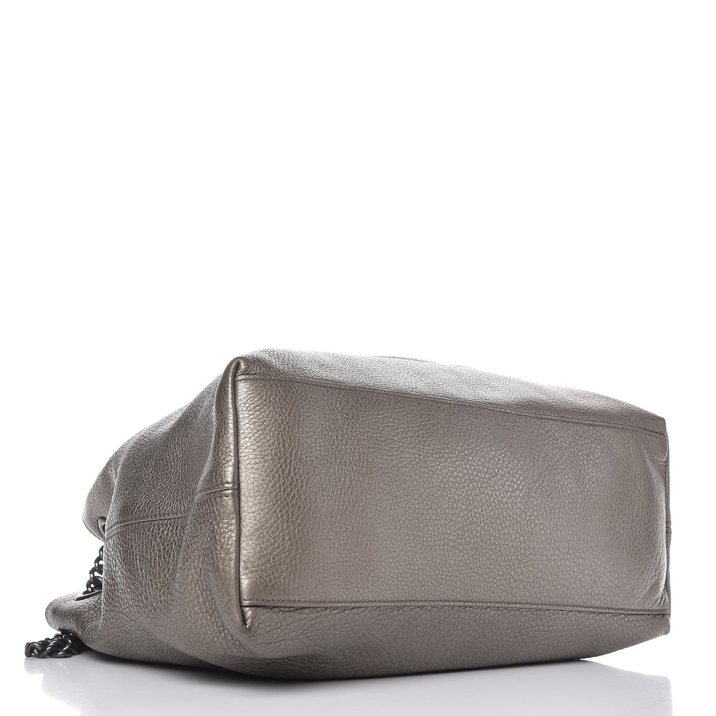 Metallic Pebbled Calfskin Medium Soho Chain Shoulder Bag Sasso