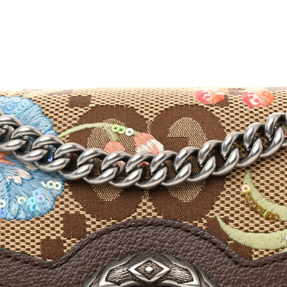 Gucci Monogram Jumbo GG Textured Dollar Calfskin Embroidered Small Dionysus Shoulder Bag Camel Ebony New Acero Multicolor 8 of 10