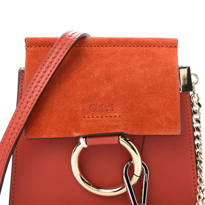 Chloe Suede Calfskin Mini Faye Bracelet Bag Earthy Red 10 of 10