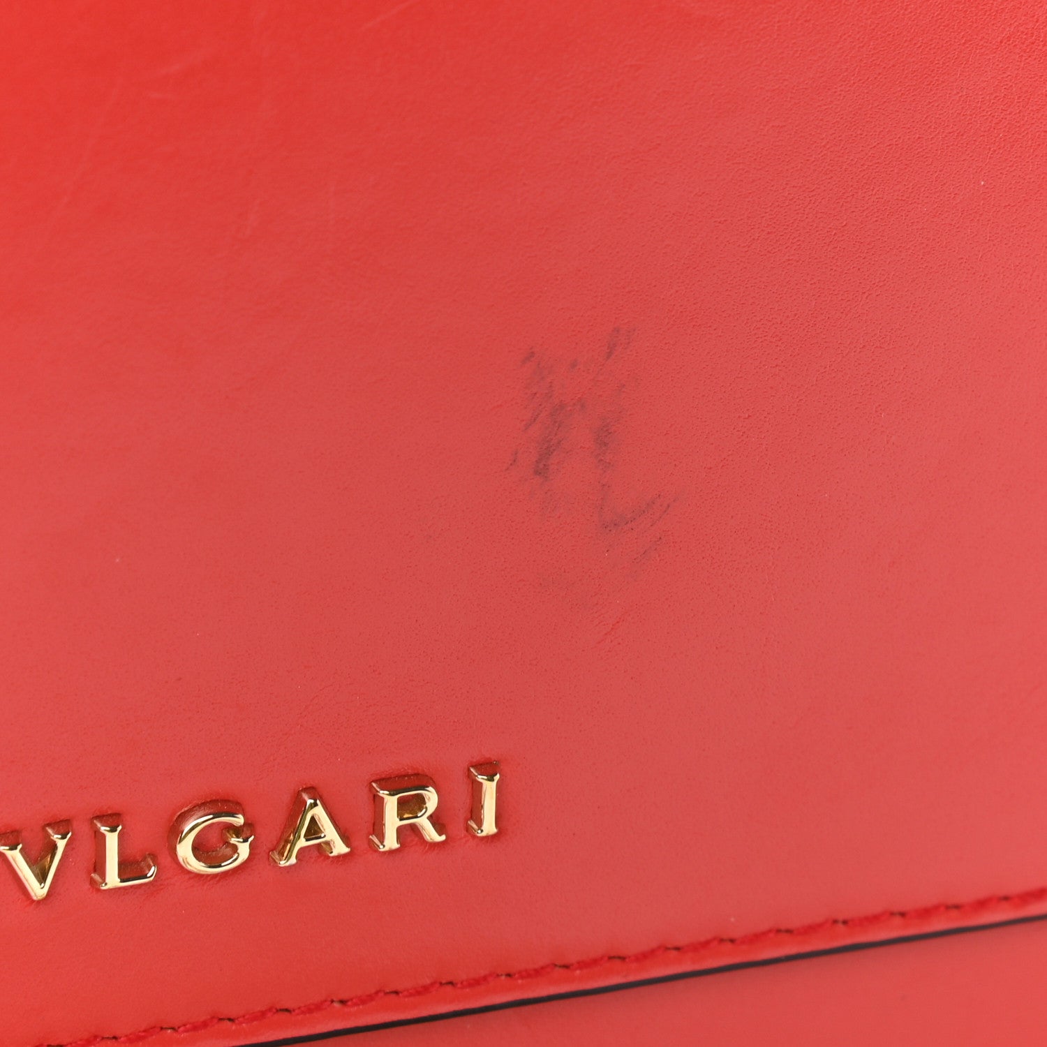 Bulgari Calfskin Serpenti Forever Flap Clutch Ruby Red 12 of 12