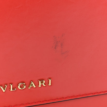 Bulgari Calfskin Serpenti Forever Flap Clutch Ruby Red 12 of 12