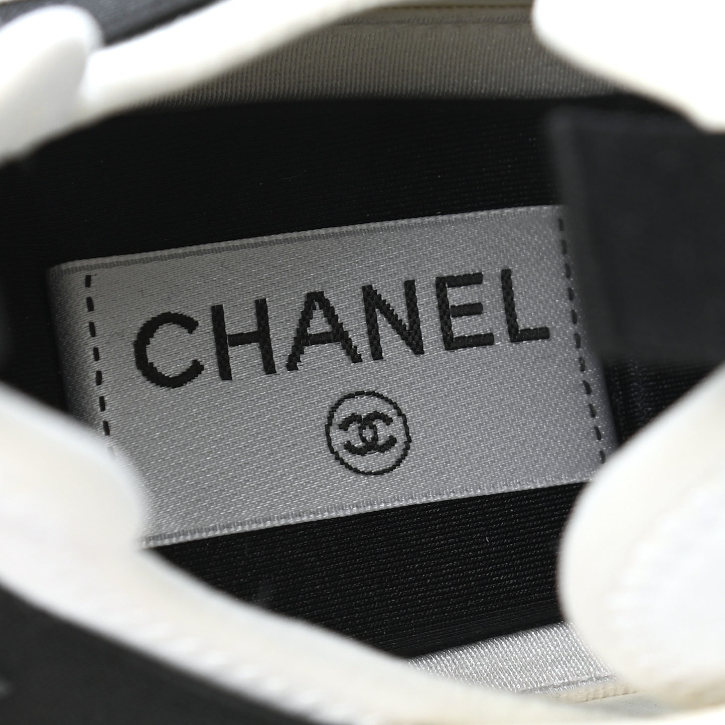 Velvet Calfskin Mixed Fibers CC Sneakers 38 Ivory Black