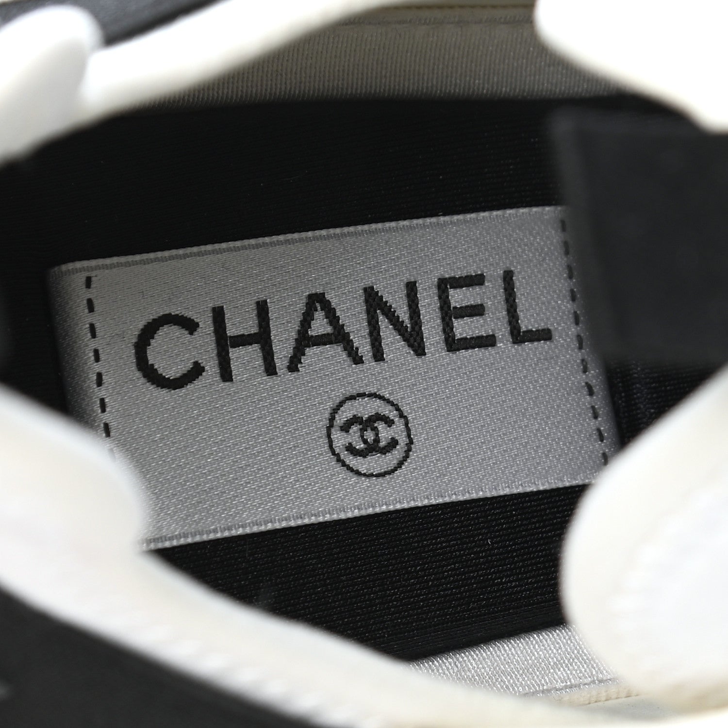 Chanel Velvet Calfskin Mixed Fibers CC Sneakers 38 Ivory Black 7 of 8