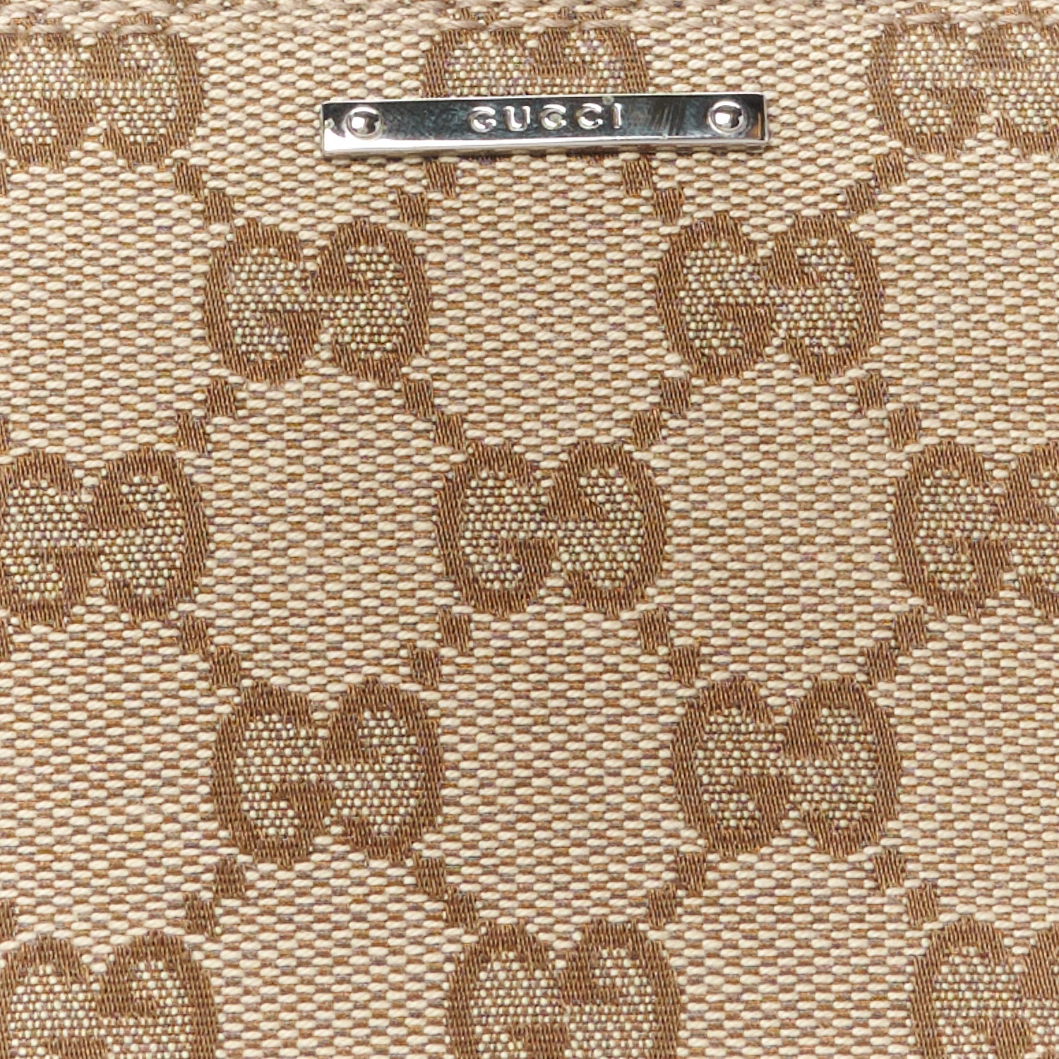 Gucci Monogram Web Boat Pochette Brown 8 of 10