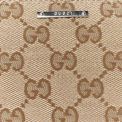 Gucci Monogram Web Boat Pochette Brown 8 of 10