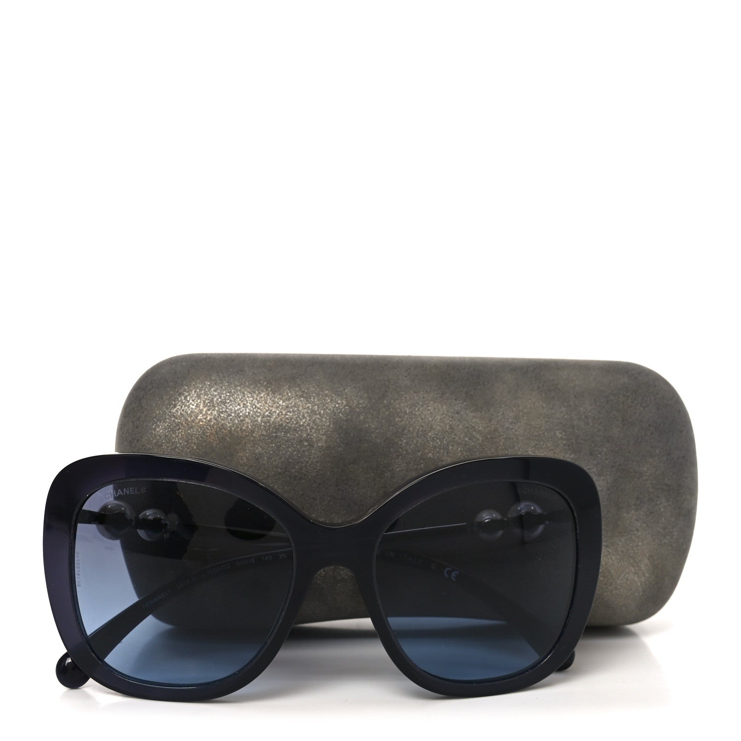 Chanel Acetate Butterfly Winter Pearl Sunglasses 5339-H Navy