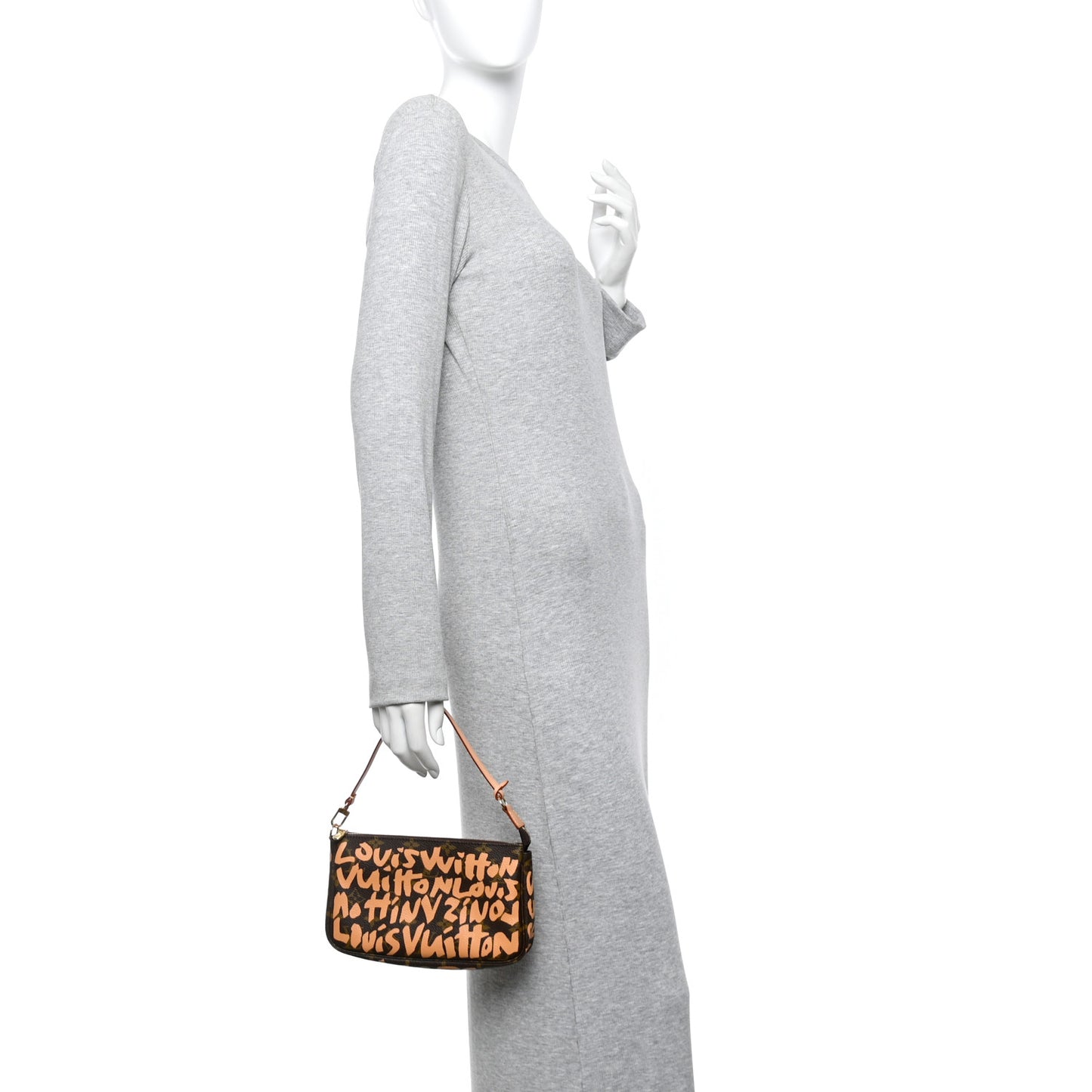 Monogram Graffiti Pochette Accessories Peach
