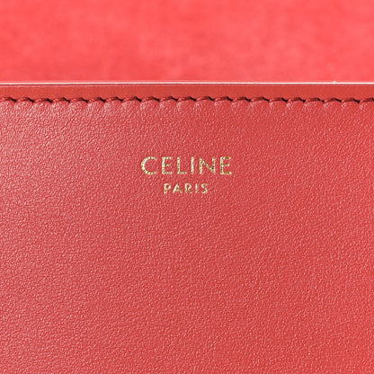 Celine Smooth Calfskin Cuir Triomphe Folco Crossbody Bag Lipstick 5 of 8