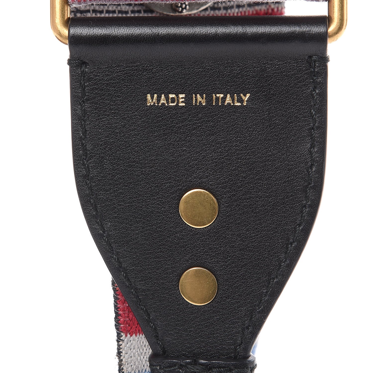 Christian Dior Canvas Embroidered Studded Rainbow Shoulder Strap 3 of 5