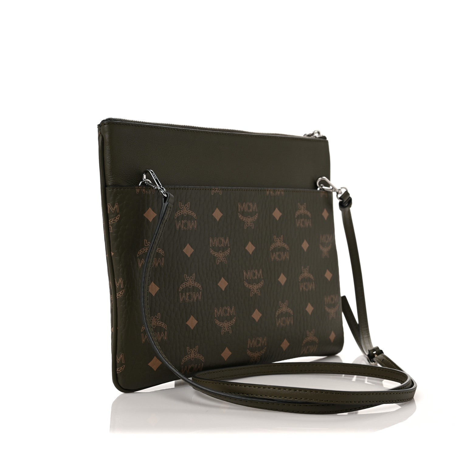 MCM Visetos Medium Crossbody Pouch Sea Turtle 2 of 8