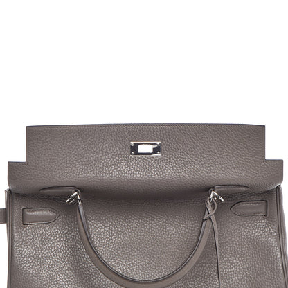 Hermes Taurillon Clemence Kelly Retourne 35 Etain 14 of 40