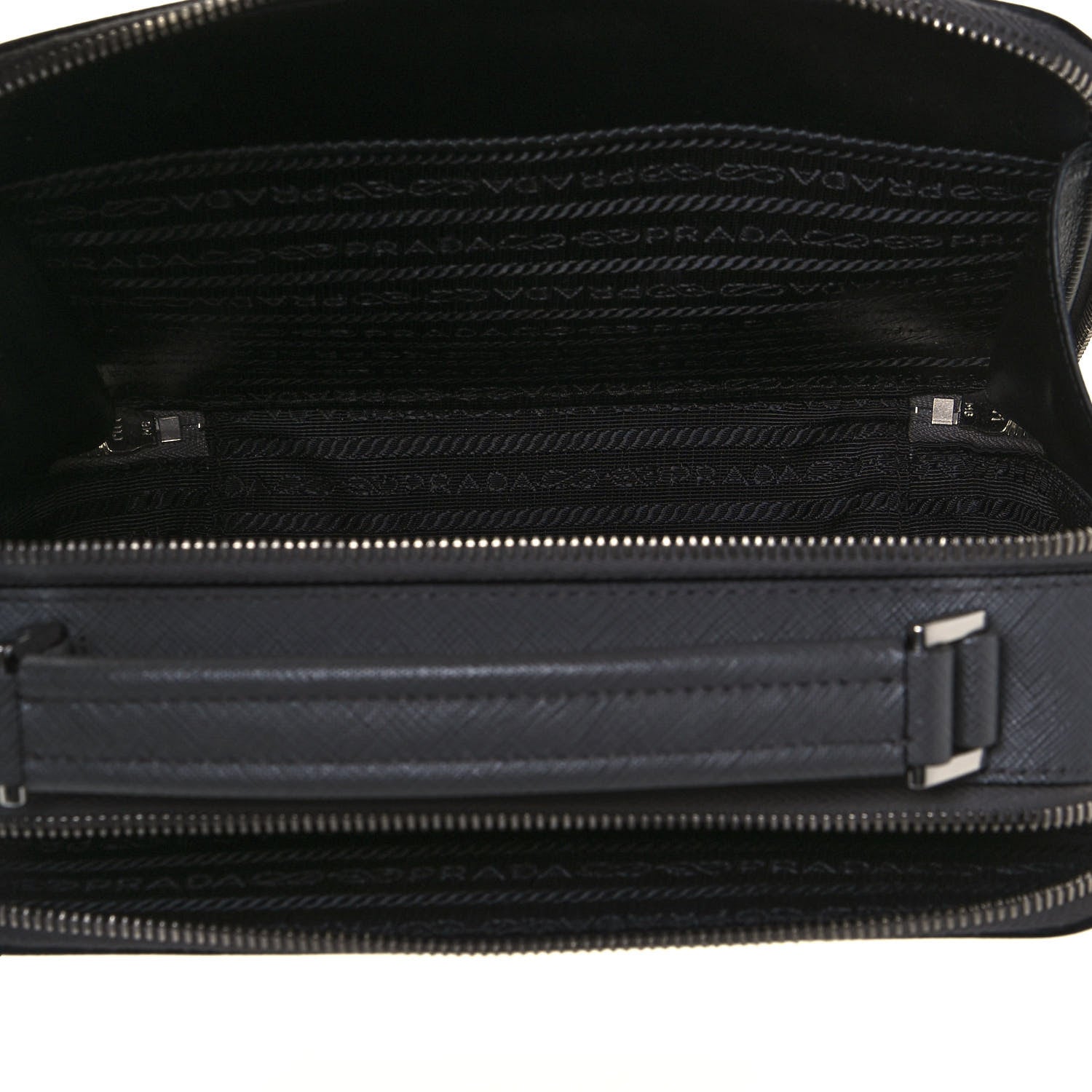 Prada Saffiano Travel Medium Brique Crossbody Bag Marmo 5 of 12