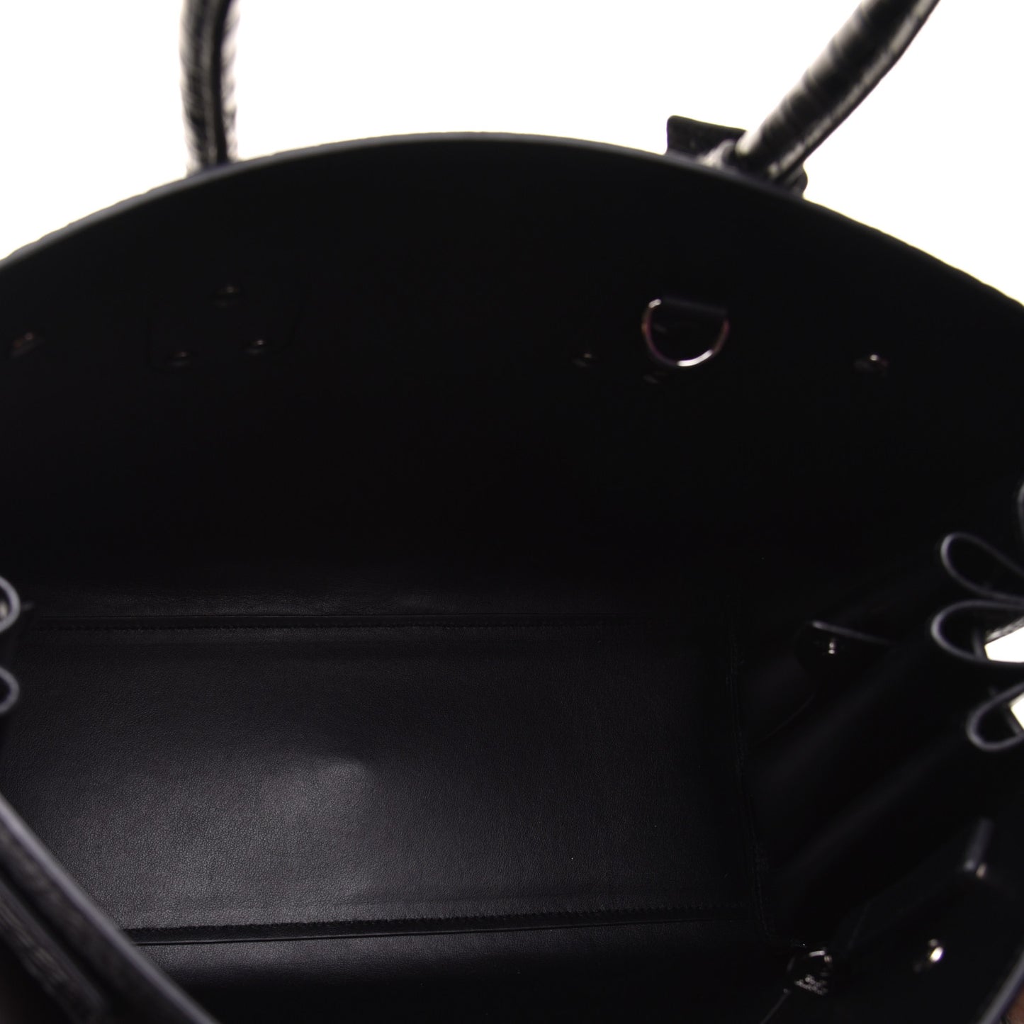 Calfskin Crocodile Embossed Small Sac de Jour Black