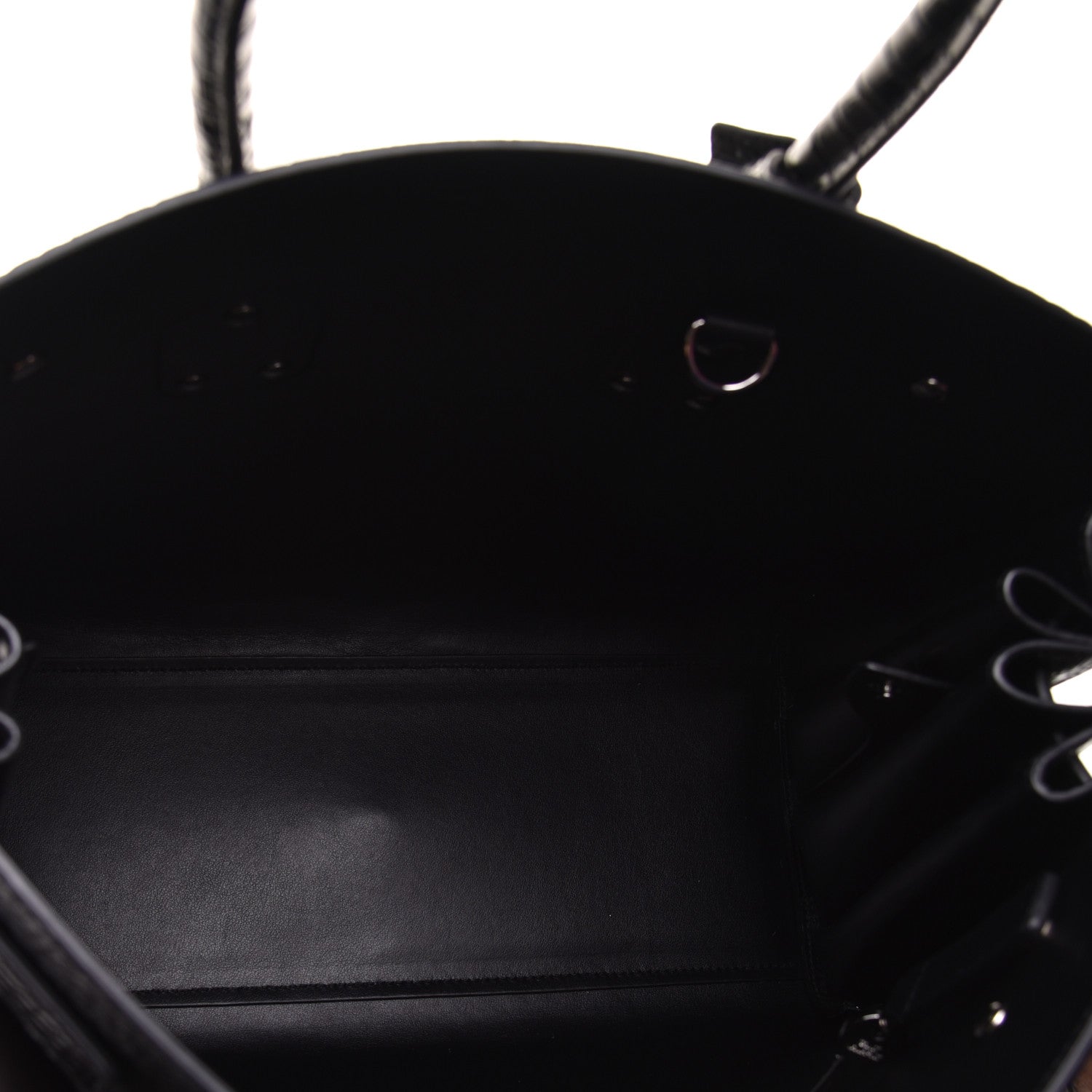 Saint Laurent Calfskin Crocodile Embossed Small Sac de Jour Black 5 of 9