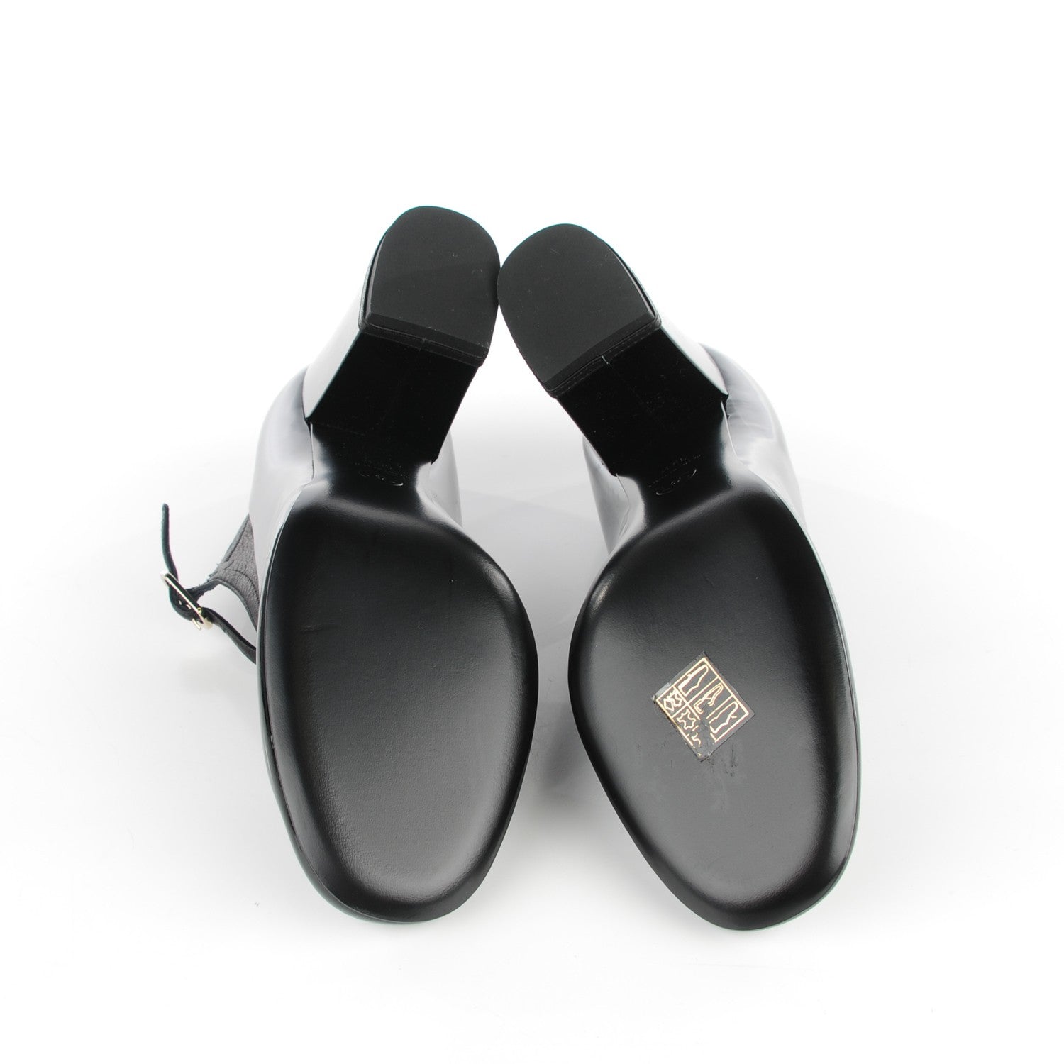 Chanel Patent CC Cap Toe Pumps 39.5 Black 6 of 8