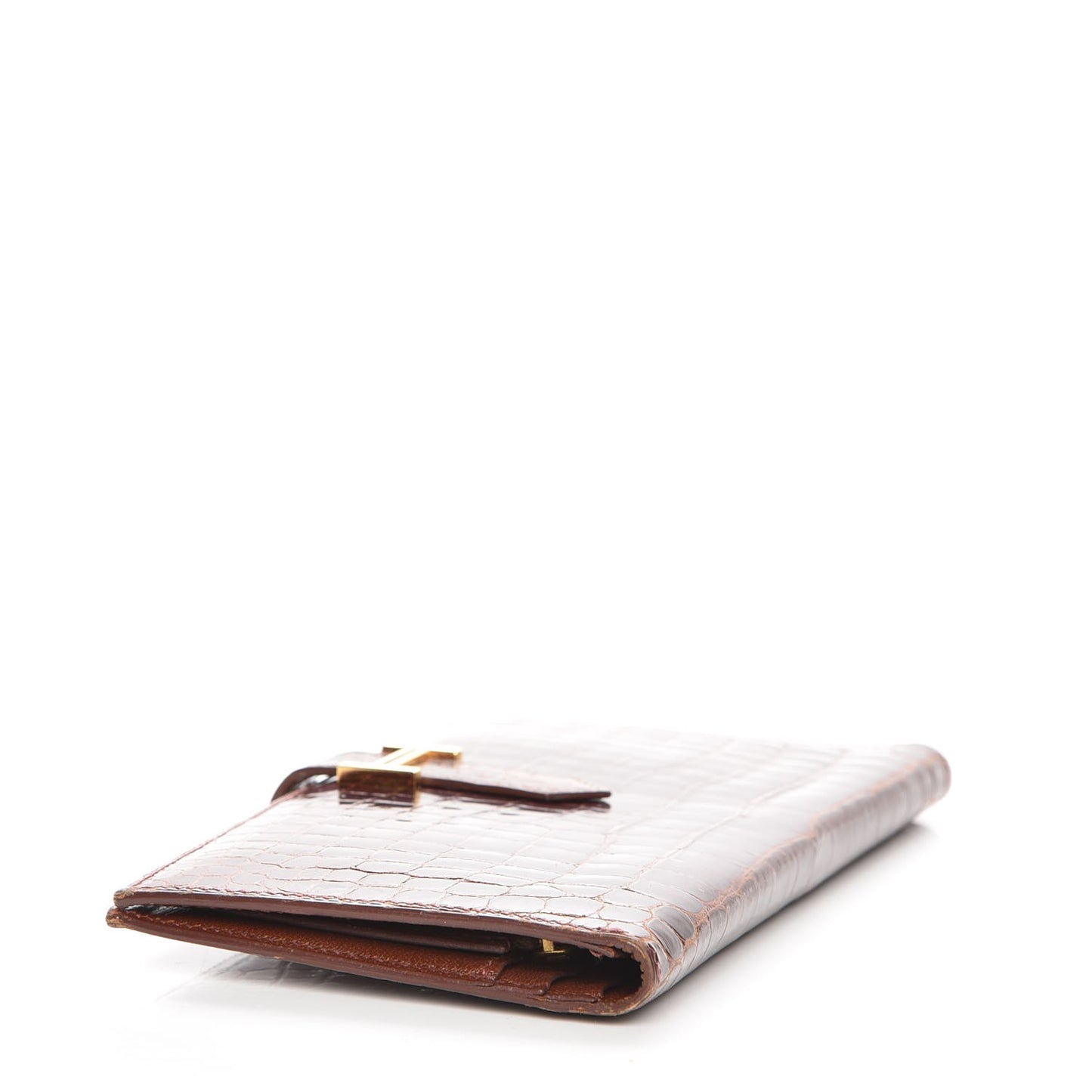 Shiny Porosus Crocodile Bearn Wallet Miel