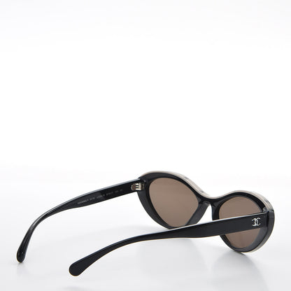 Chanel Acetate Oval Sunglasses 5416 Black 4 of 9