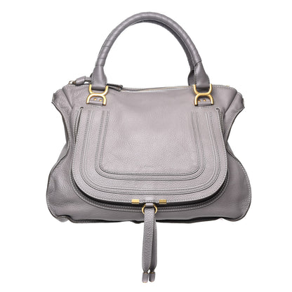 Chloe Calfskin Large Marcie Satchel Cashmere Grey 1 of 12