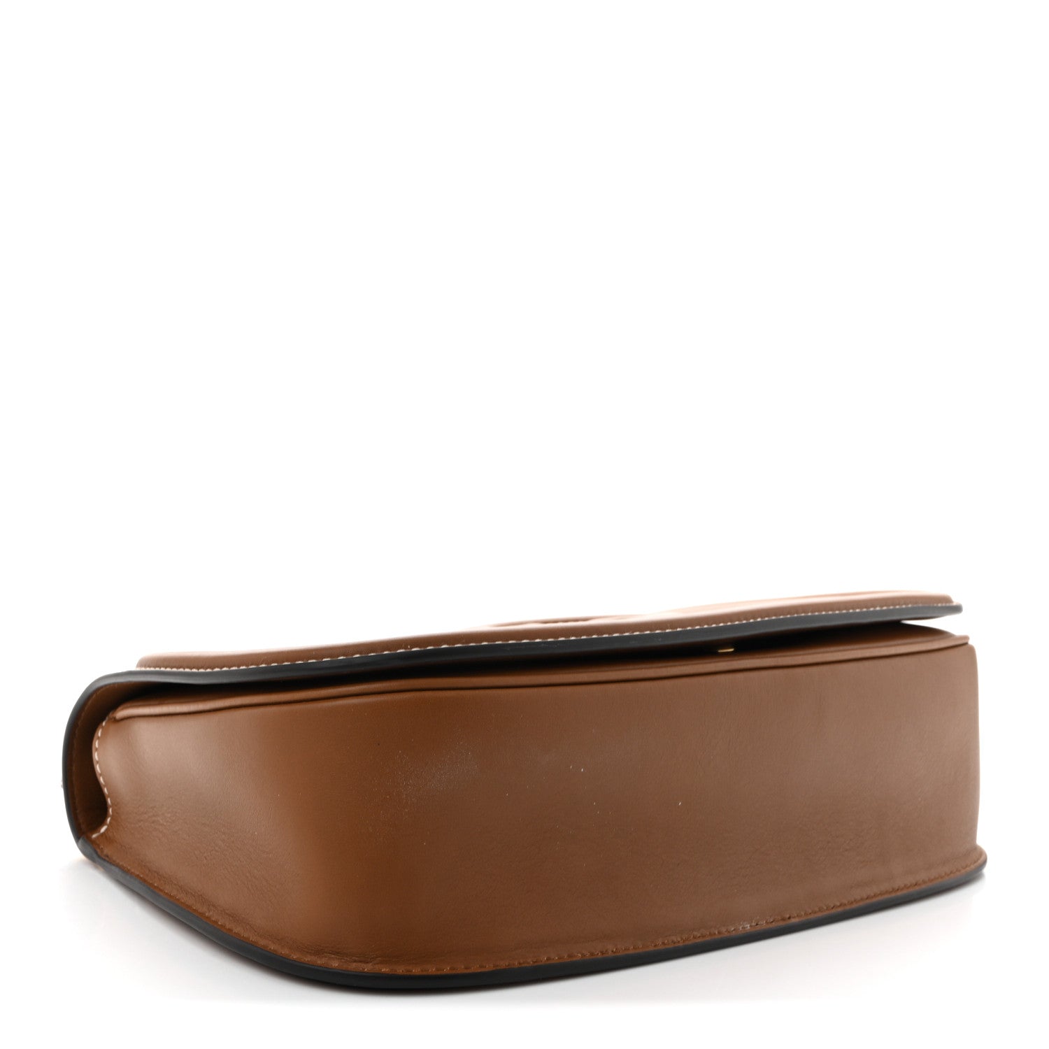 GUCCI ダークブラウン セカンドスキン Gucci Calfskin Large Blondie Top Handle Flap Bag Sundial 1890188