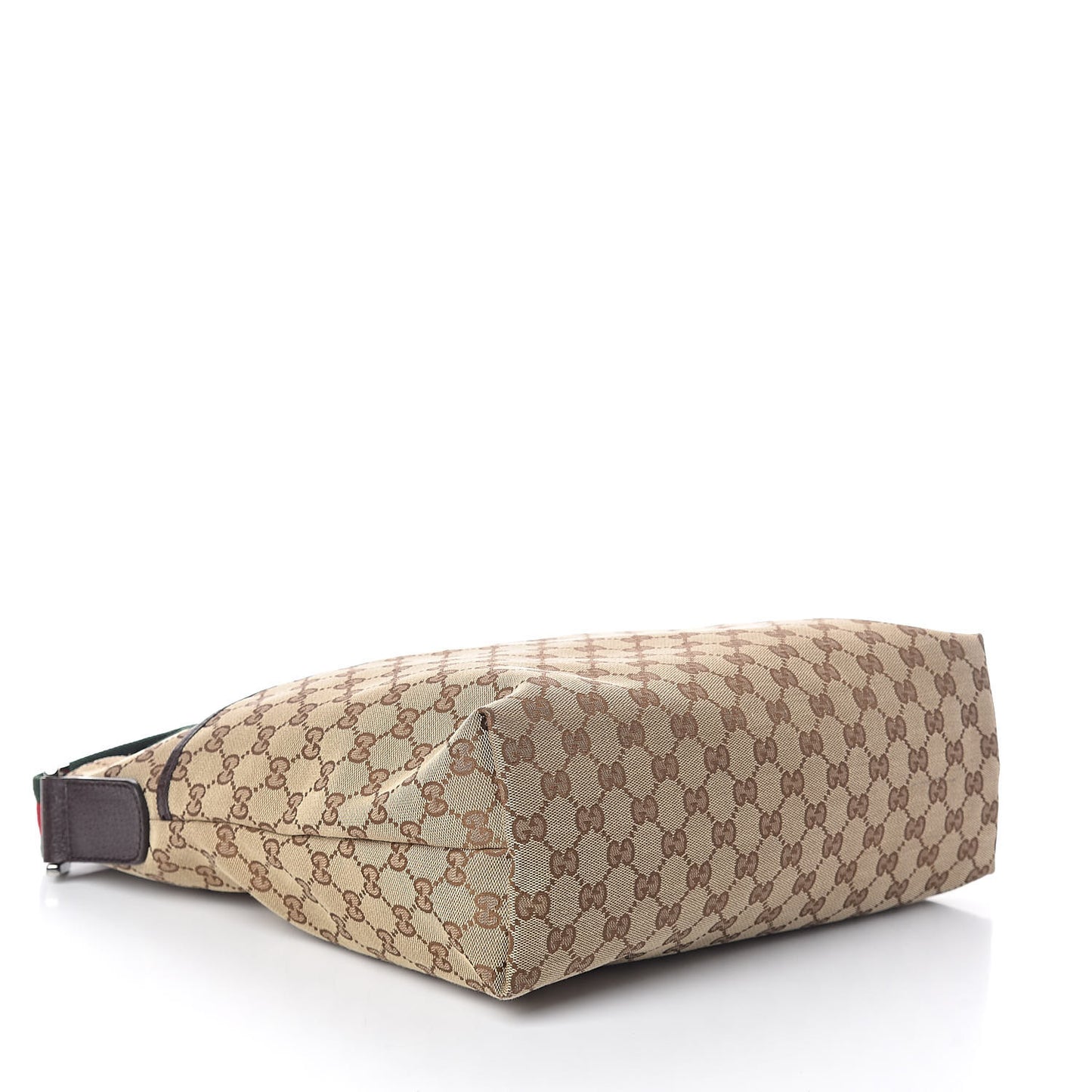 Monogram Web Medium Flat Messenger Bag Brown