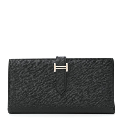 Hermes Epsom Bearn Gusset Wallet Black 1 of 8