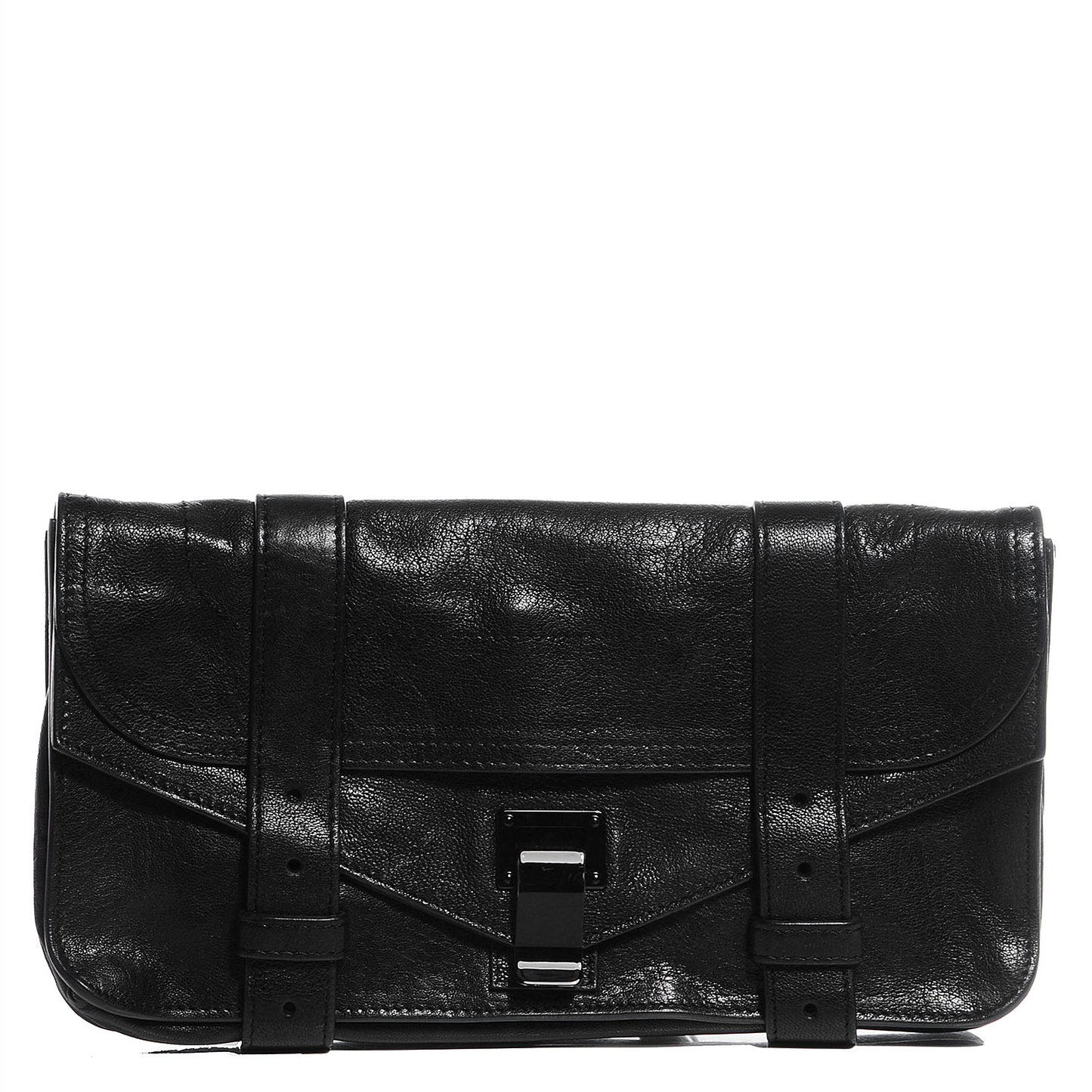 Leather PS1 Pochette Clutch Black