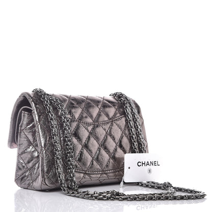 Chanel Metallic Aged Calfskin 2.55 Reissue 224 Flap Silver 3 of 10