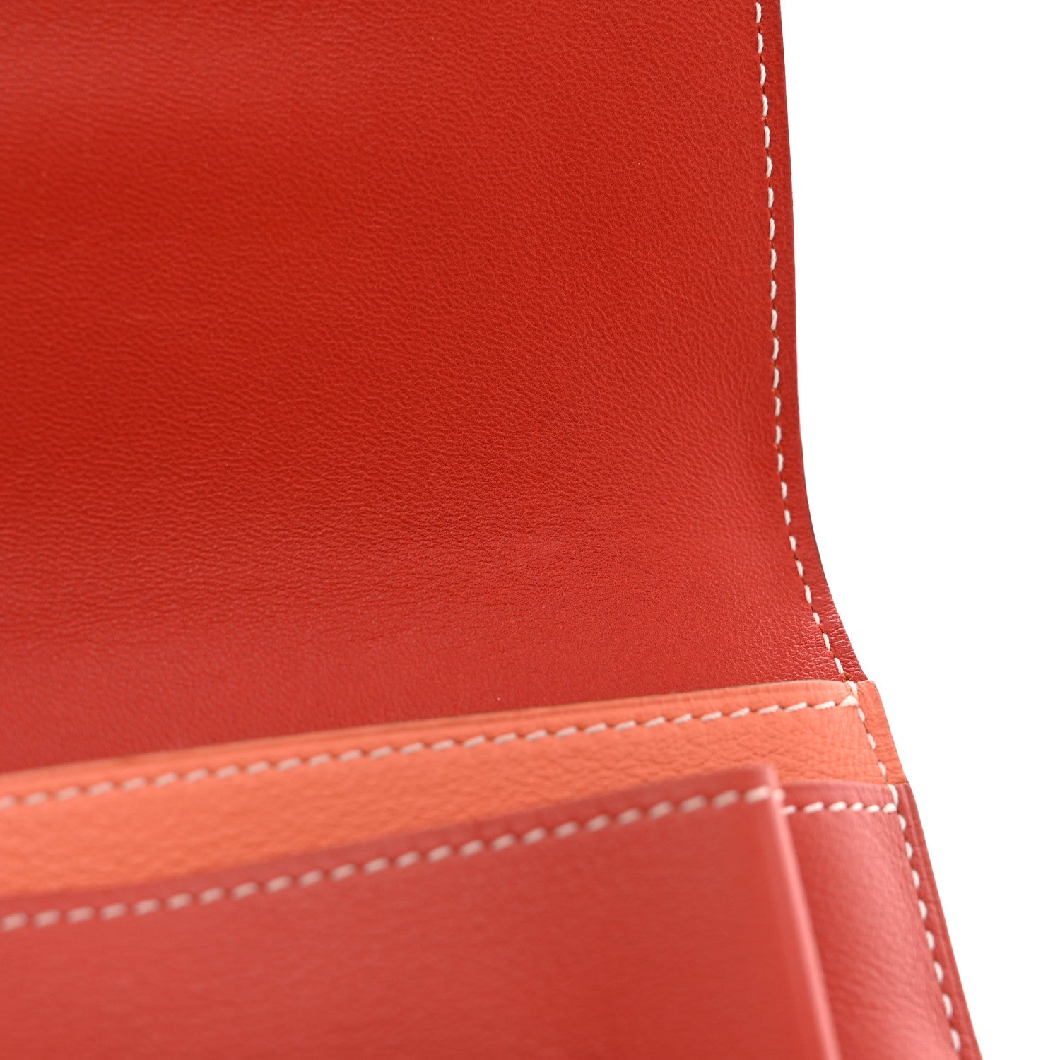 Hermes Swift Dogon Duo Wallet Sanguine Crevette 9 of 10