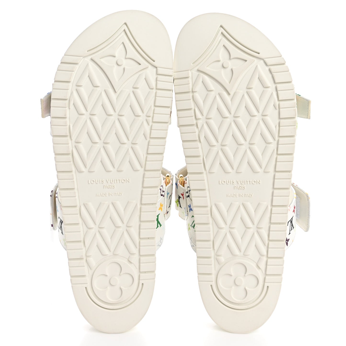 LV X TM Monogram Multicolor Bom Dia Comfort Mule Sandals 40 White