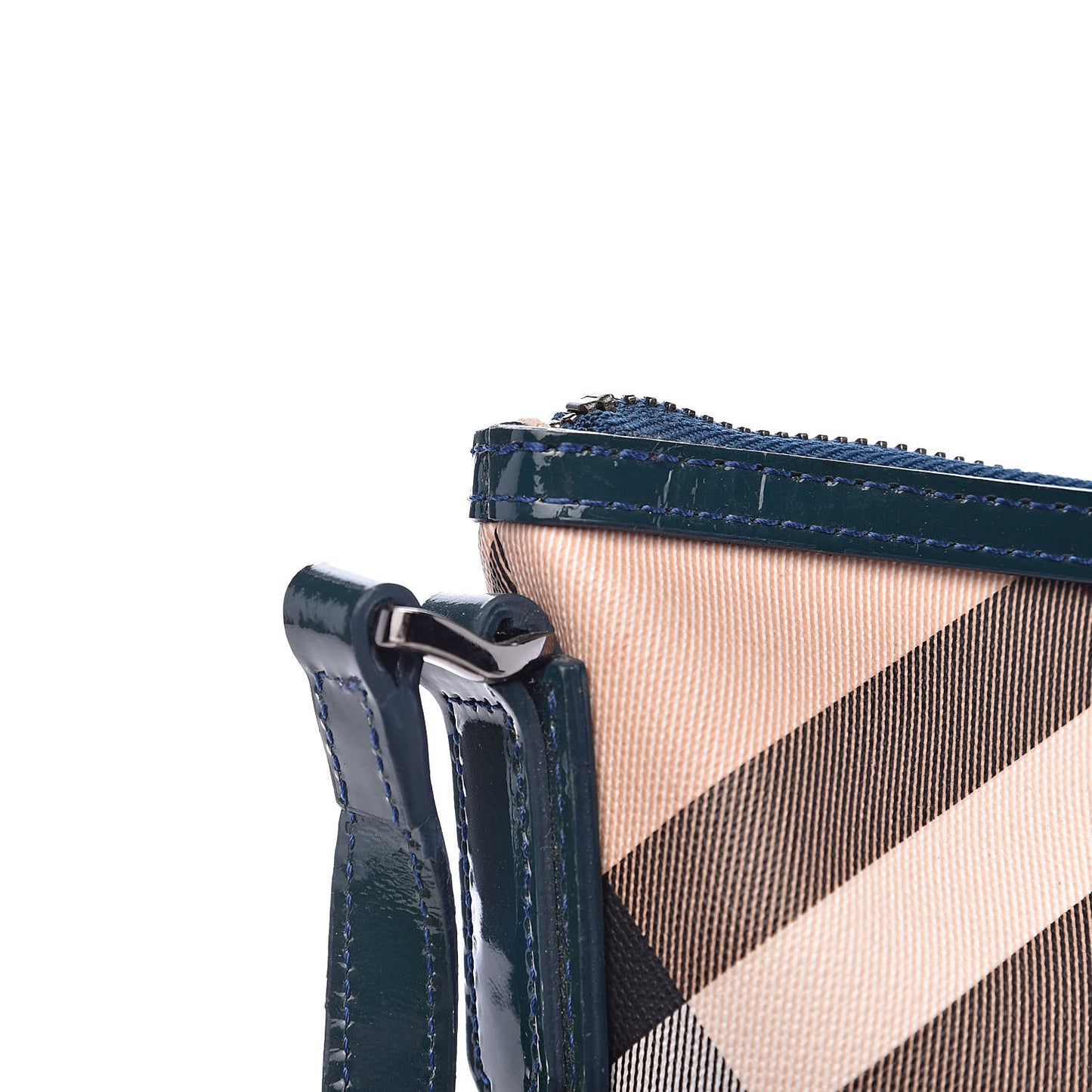 Patent Nova Check Julia Crossbody Bag Green