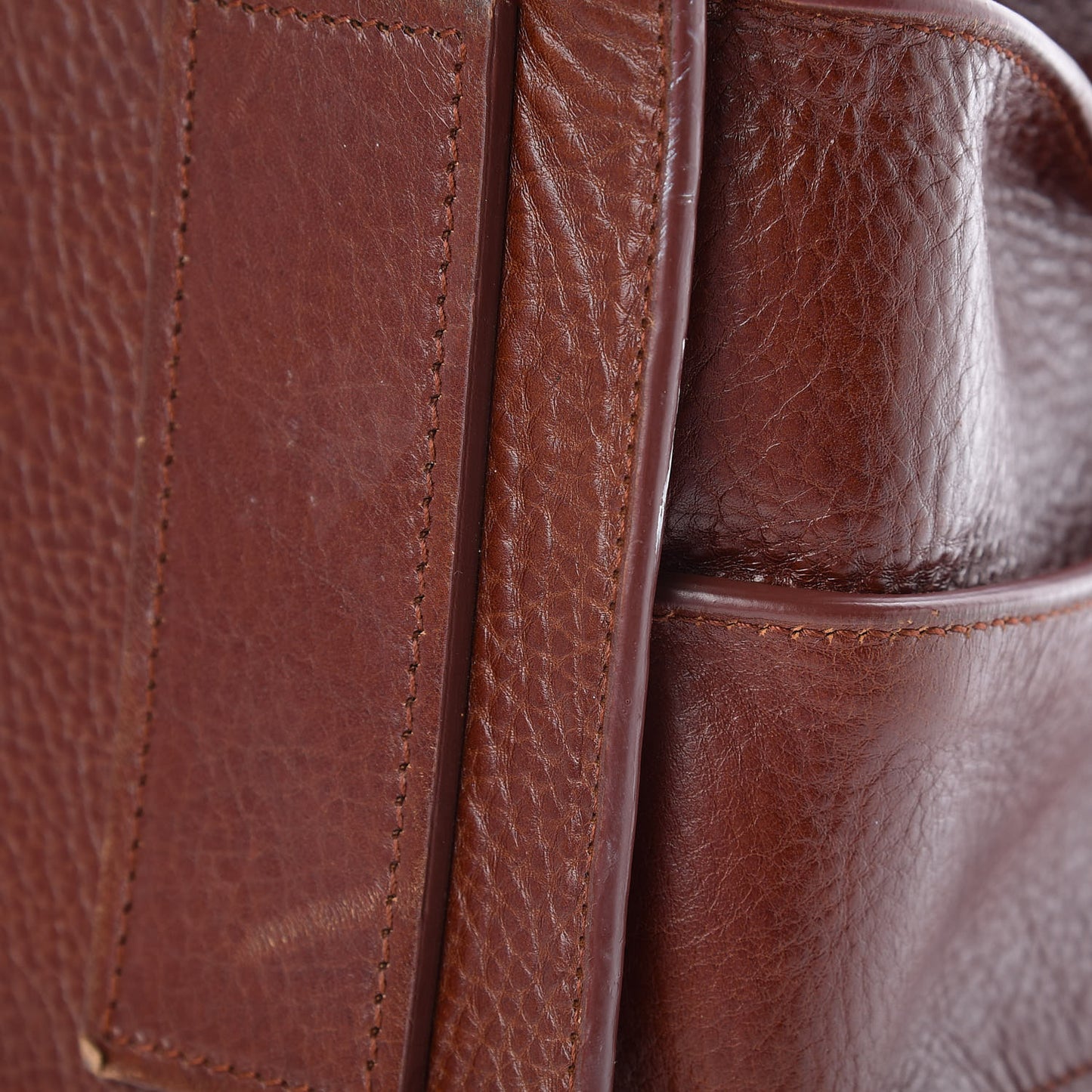 Grained Calfskin Medium Supple Sac De Jour Dark Brown